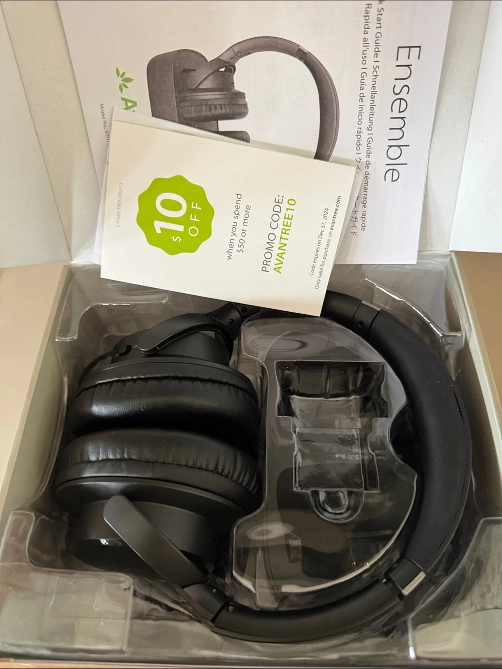 Wireless TV Headphones in Black with Charging Dock